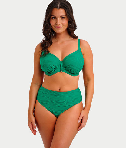 Beach Waves High-Waist Bikini Bottom