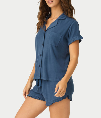 Pointelle Essentials 3-Piece Knit Pajama Set