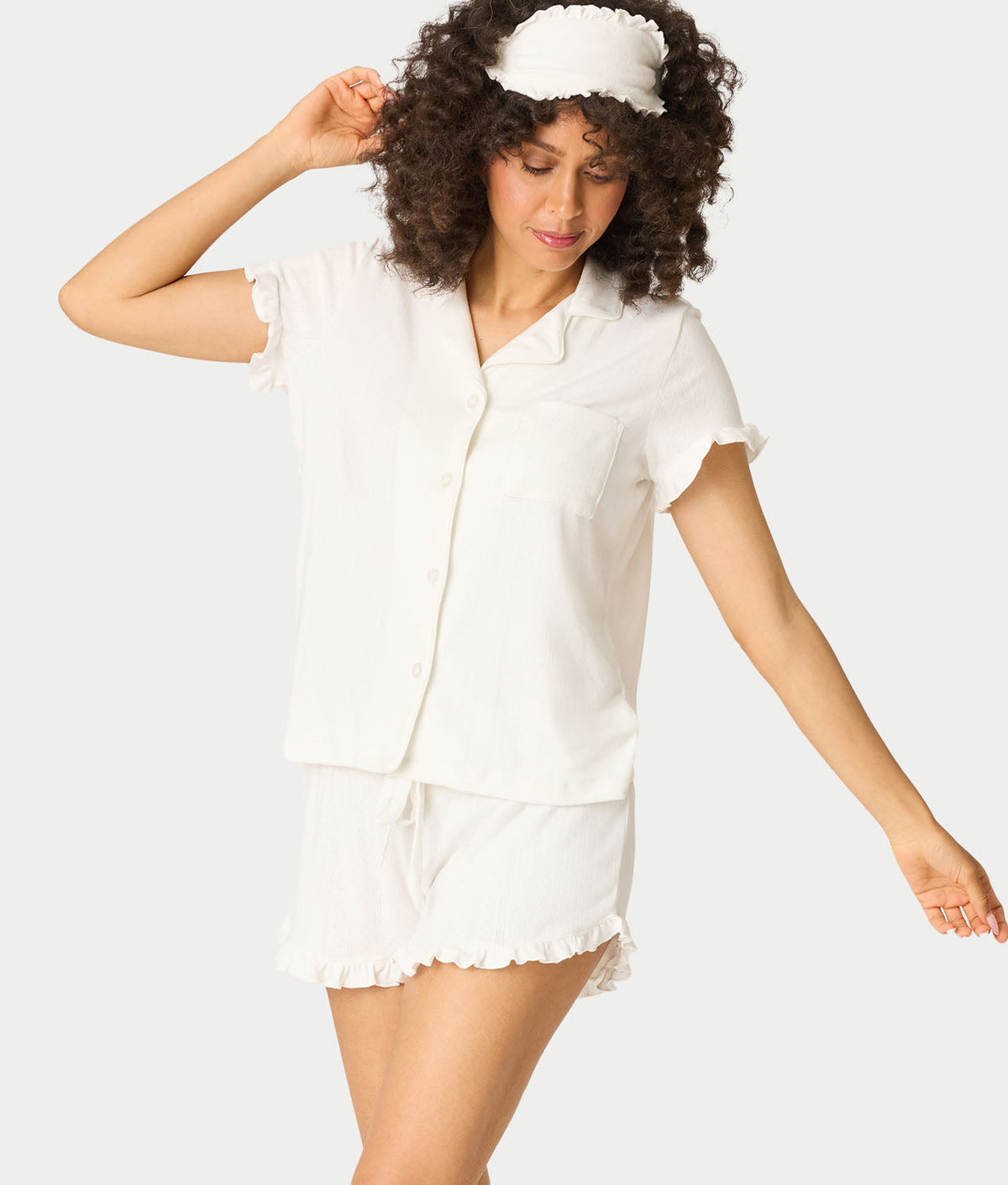 Pointelle Essentials 3-Piece Knit Pajama Set