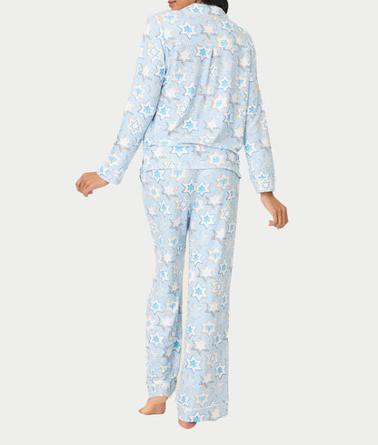 You Had Me At Shalom Cookie Print Knit Pajama Set