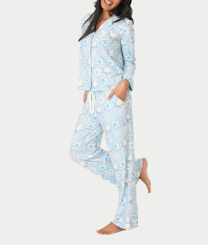 You Had Me At Shalom Cookie Print Knit Pajama Set