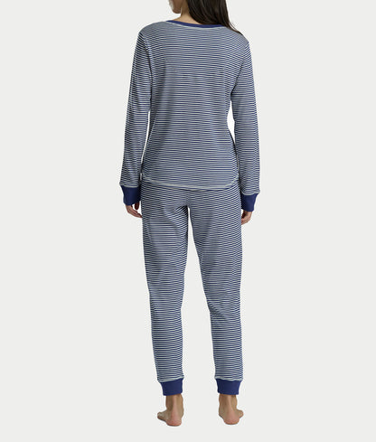 Long Sleeve Rib Henley Jogger Set