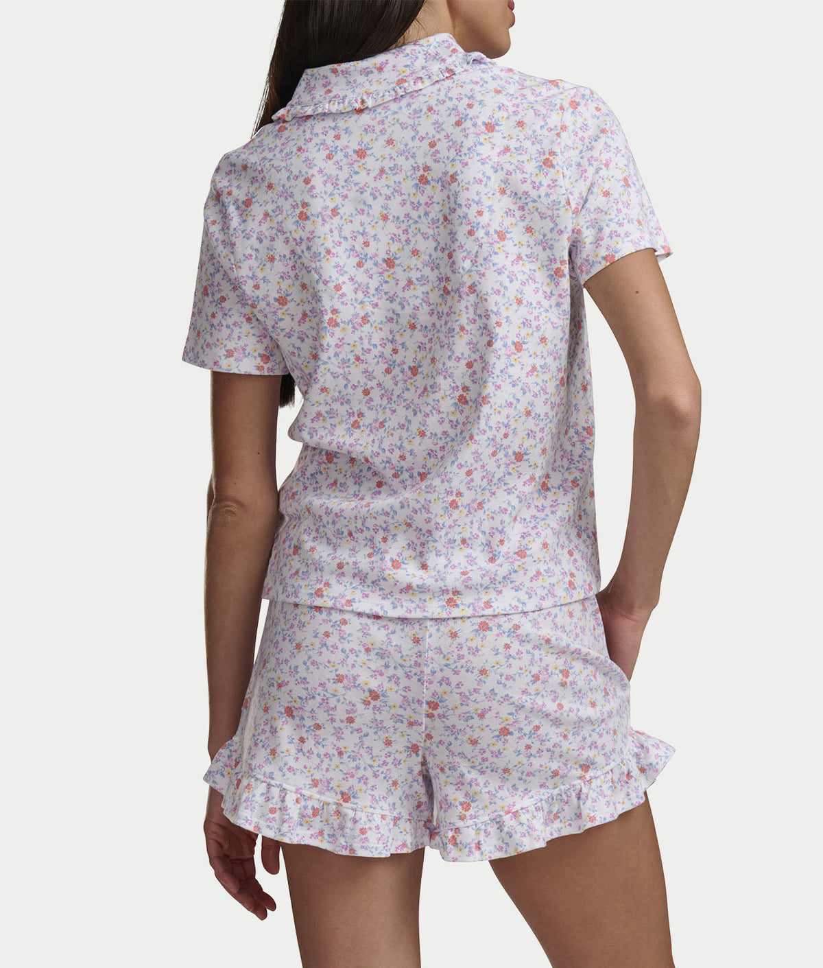 Notch Top Knit Boxer Pajama Set