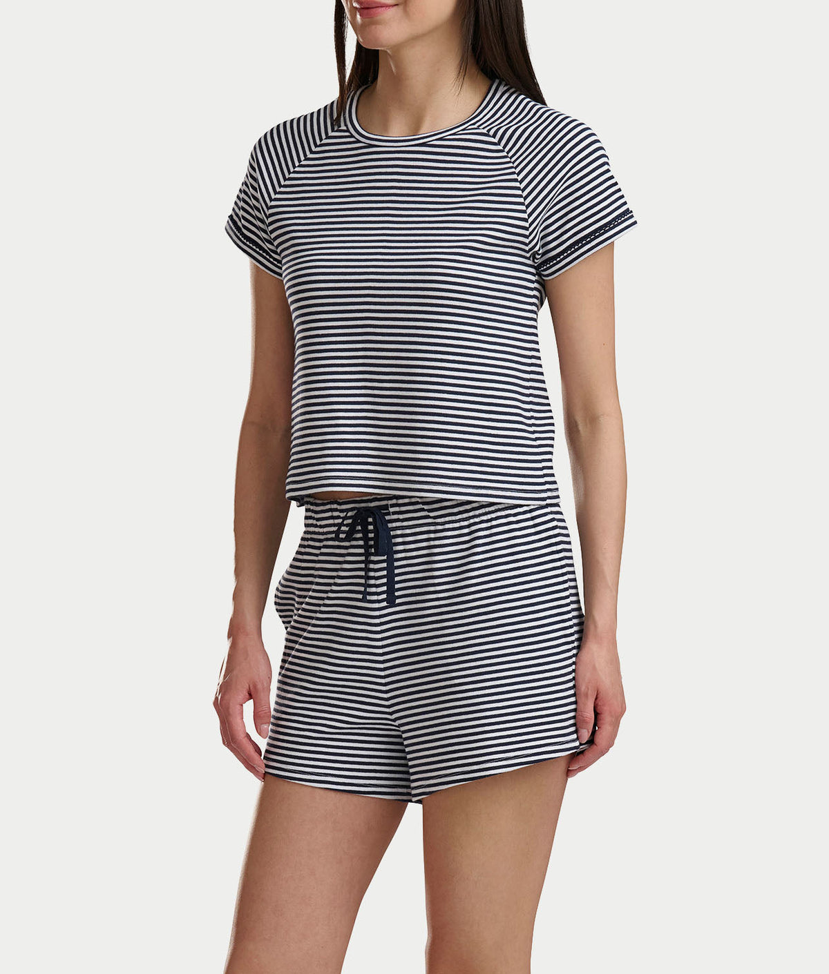 Short Sleeve Knit Tee & Boxer Pajama Set