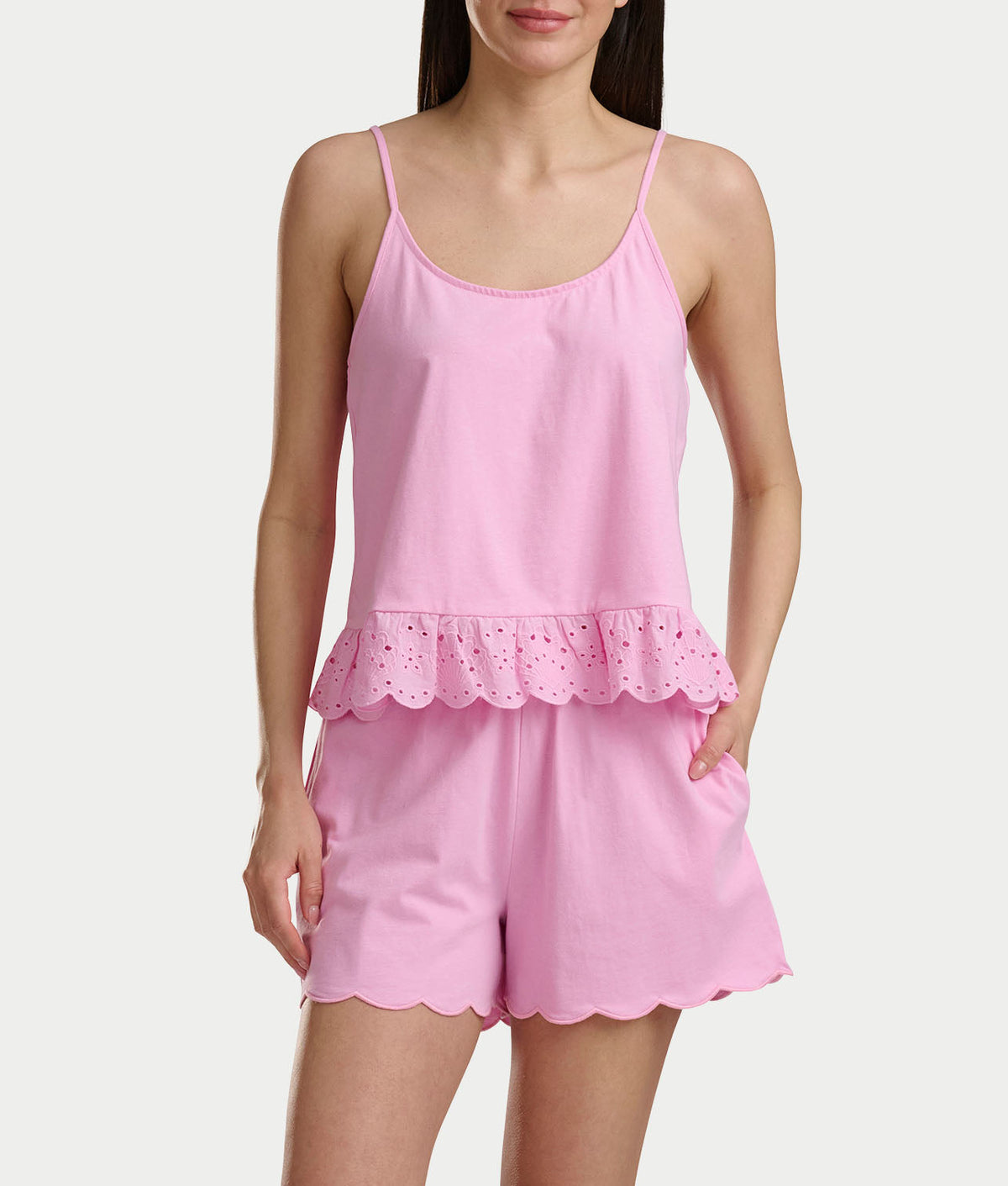 Cami & Boxer Knit Pajama Set