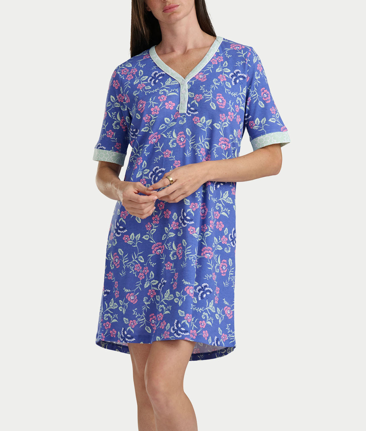 Elbow Sleeve Knit Sleep Shirt
