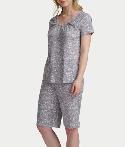 Bermuda Henley Knit Short Set