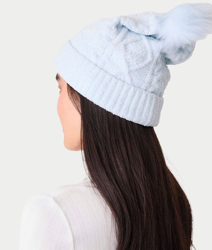 Chenille Cable Knit Crew Beanie