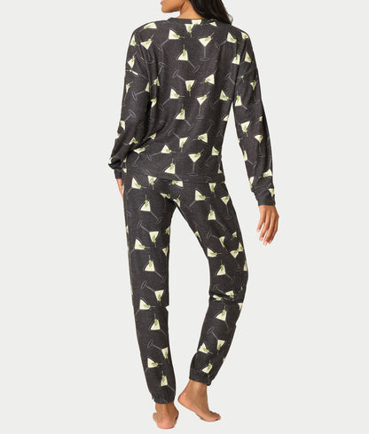 Merrier With A Martini Knit Pajama Set