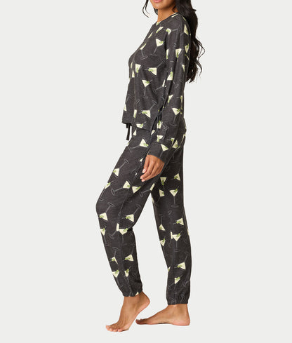 Merrier With A Martini Knit Pajama Set