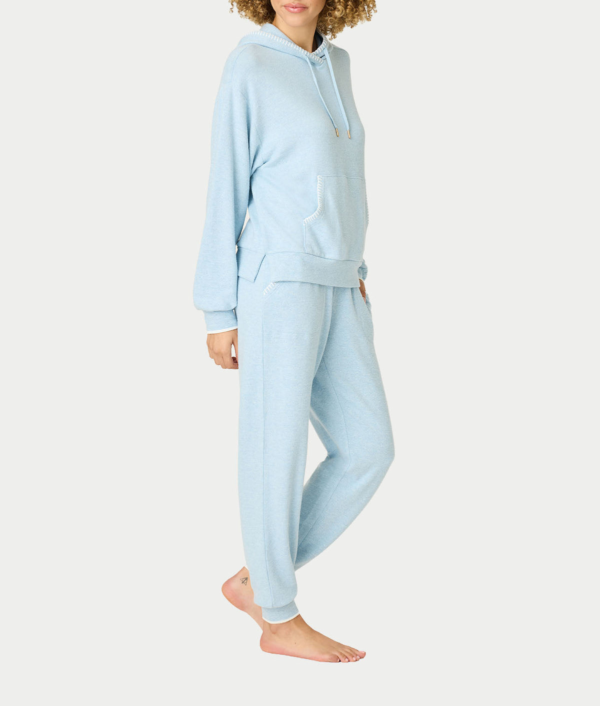 Western Blooms Dream Blue Knit Lounge Set