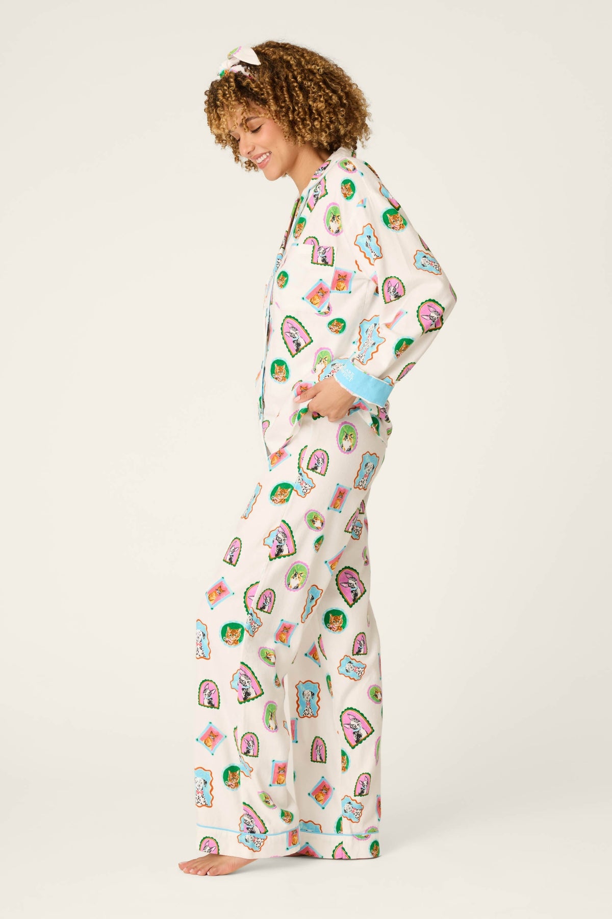 Picture Purrfect Pet Portraits 3-Piece Flannel Pajama Set