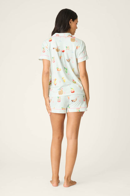 It's Five O'clock Somewhere Cocktail Print 3-Piece Pajama Set