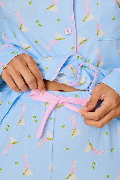 Olive You Martini Print Long Sleeve Pajama Set