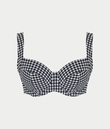 Gingham Olivia Underwire Balcony Bikini Top