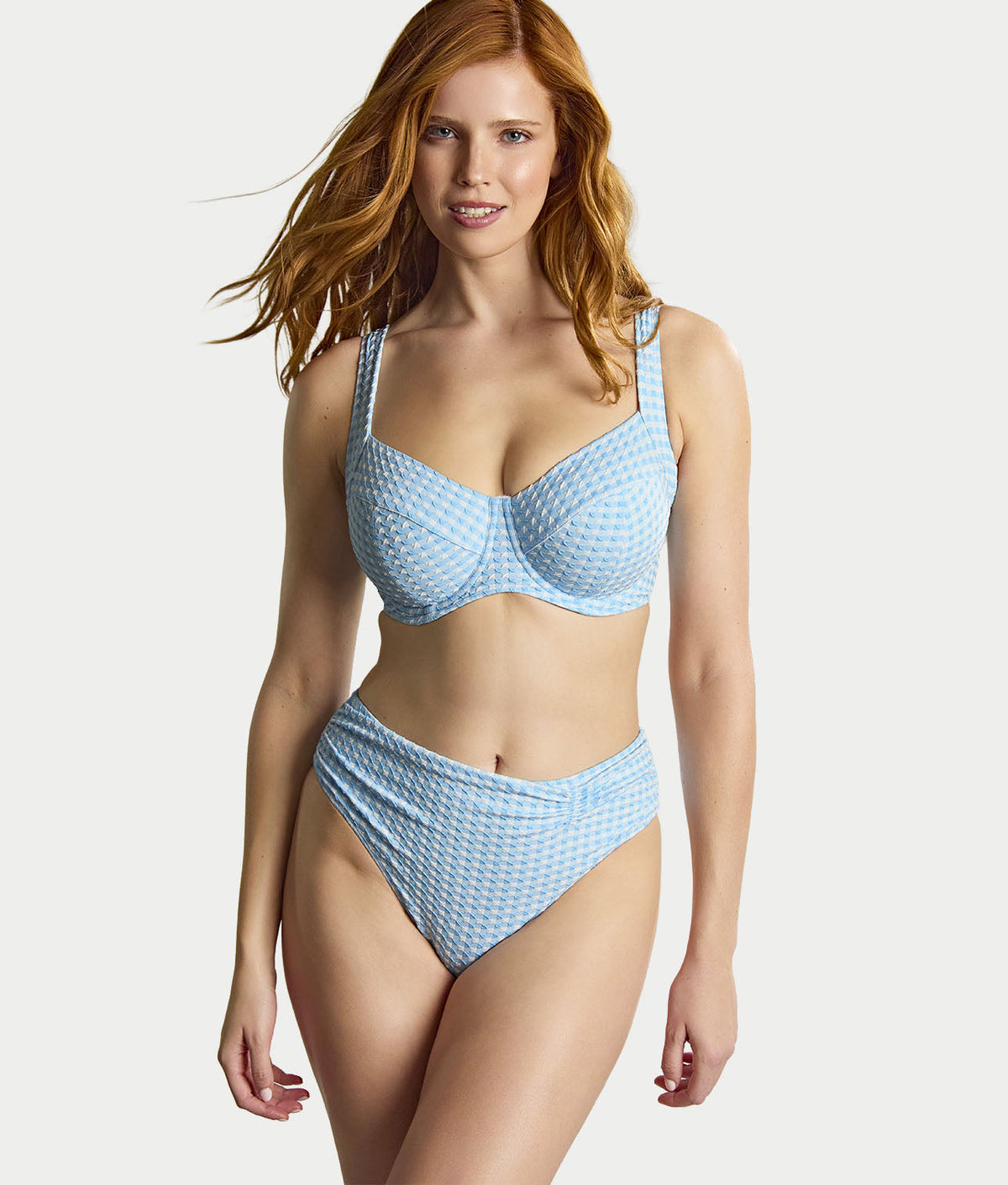 Gingham Olivia Underwire Balcony Bikini Top