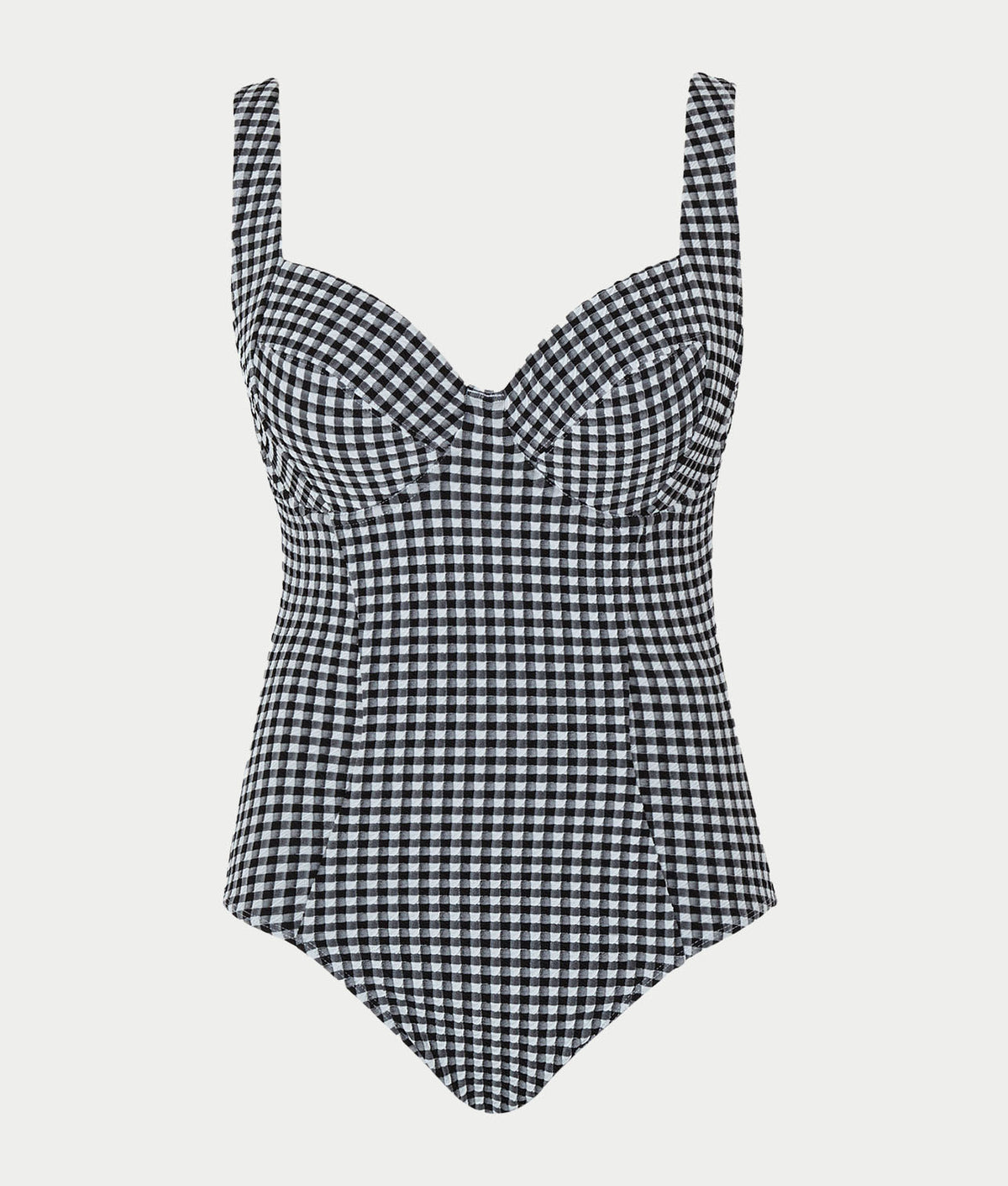 Gingham Paloma Underwire Balcony One-Piece Swimsuit
