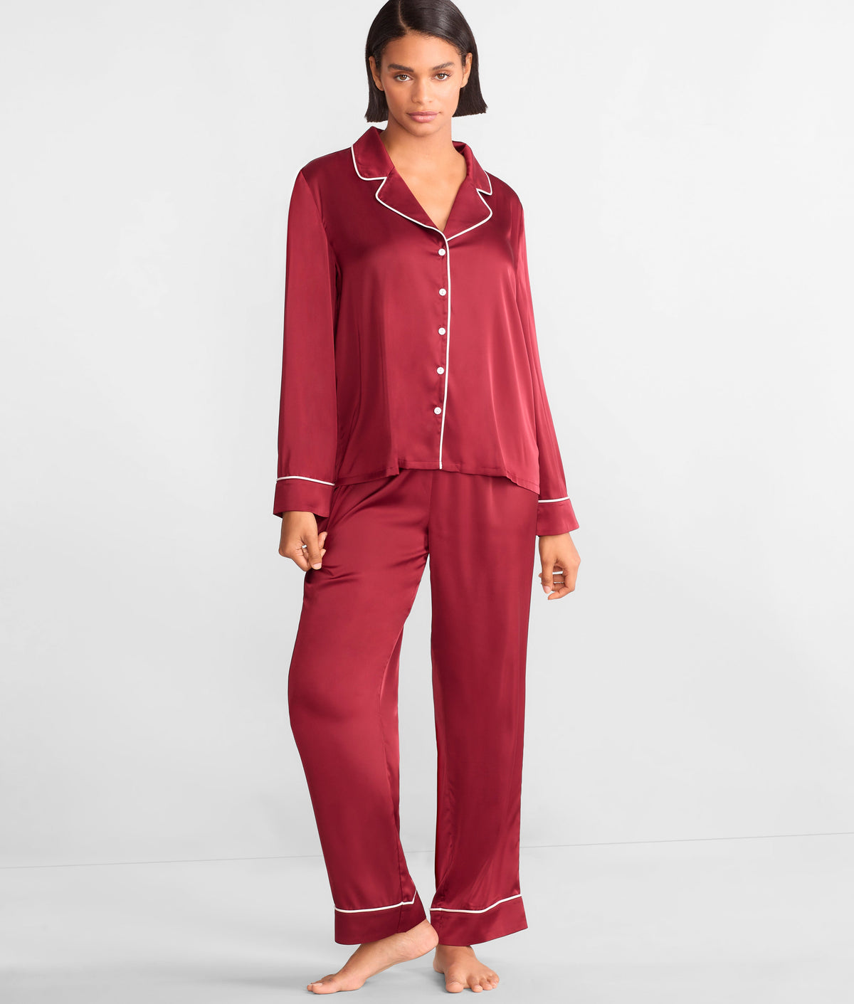 The Washed Satin Pajama Set