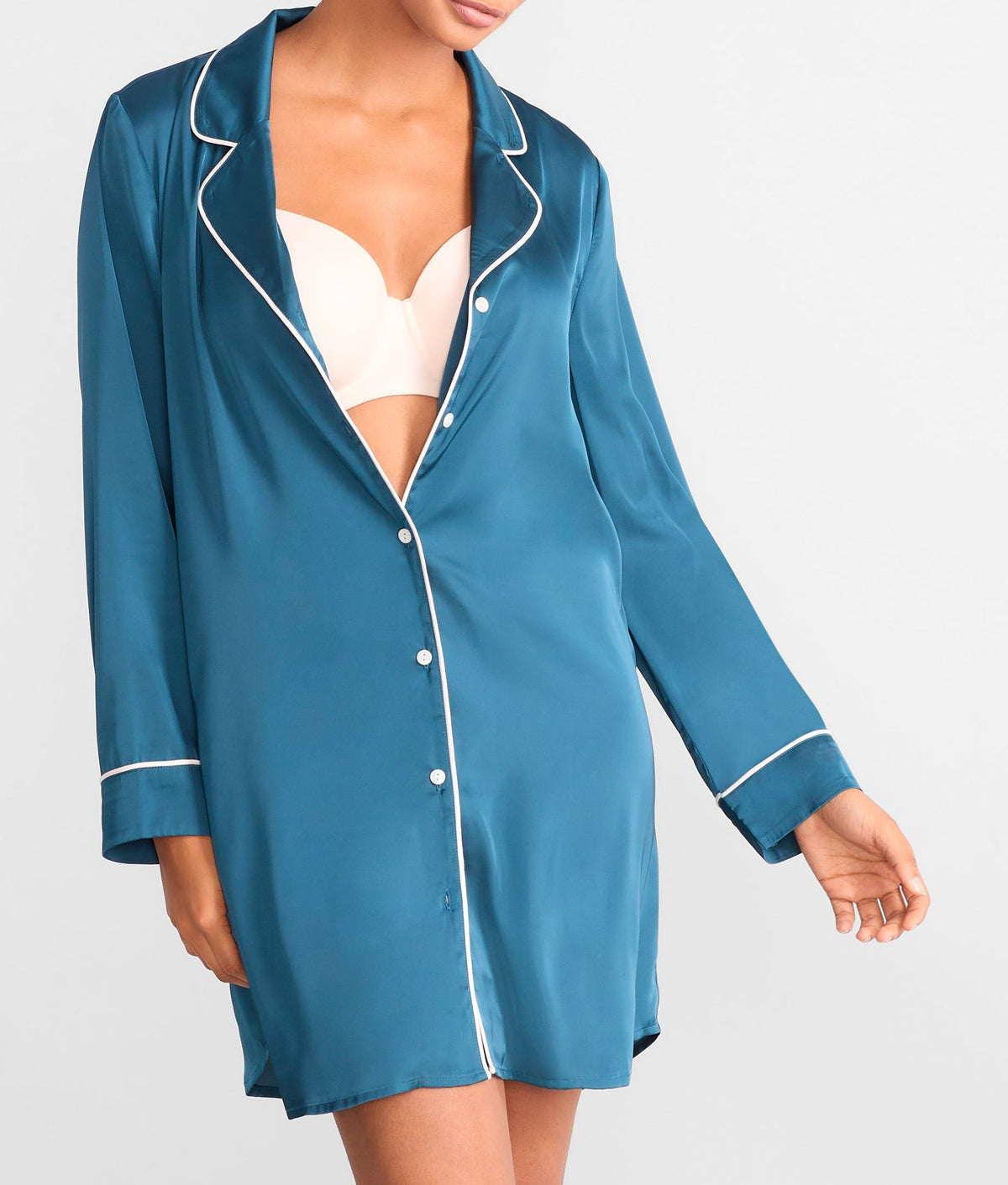 The Washed Satin Sleep Shirt