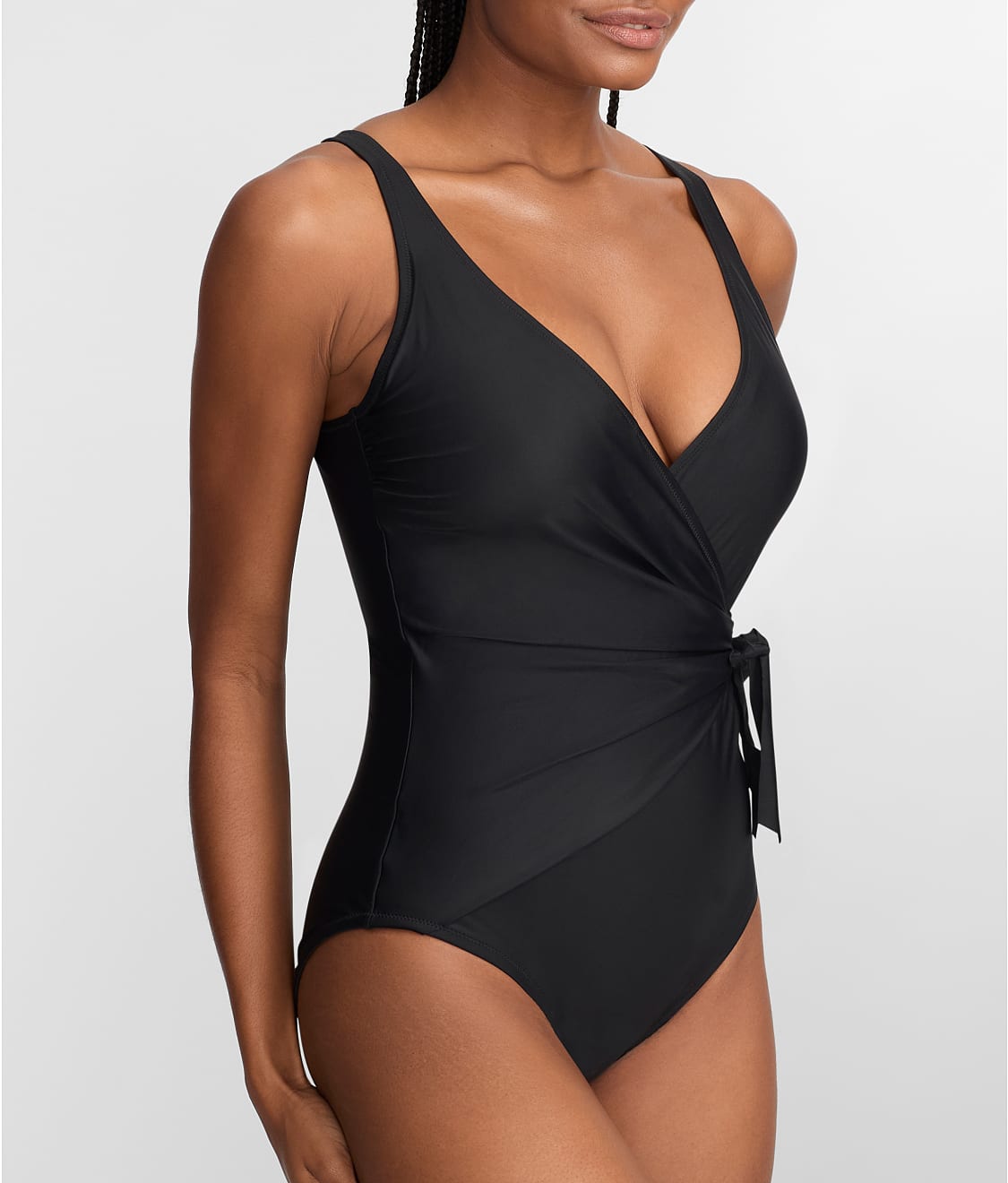 The Slimming Plunge Side-Tie One-Piece
