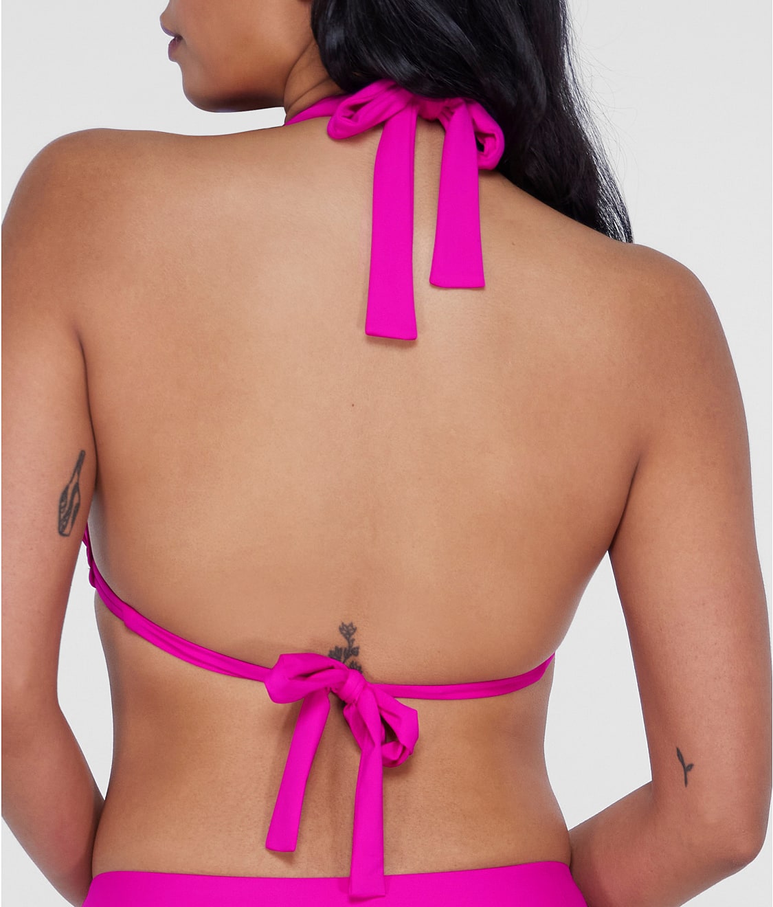 Ring-Front Triangle Halter Bikini Top