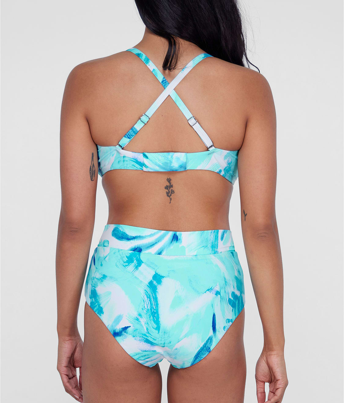 Square Neck Underwire Bralette Bikini Top