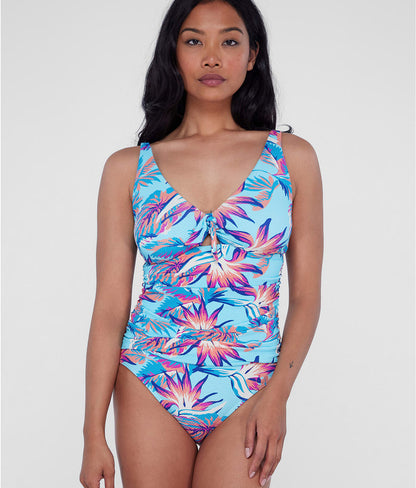 Tie Front Underwire One-Piece