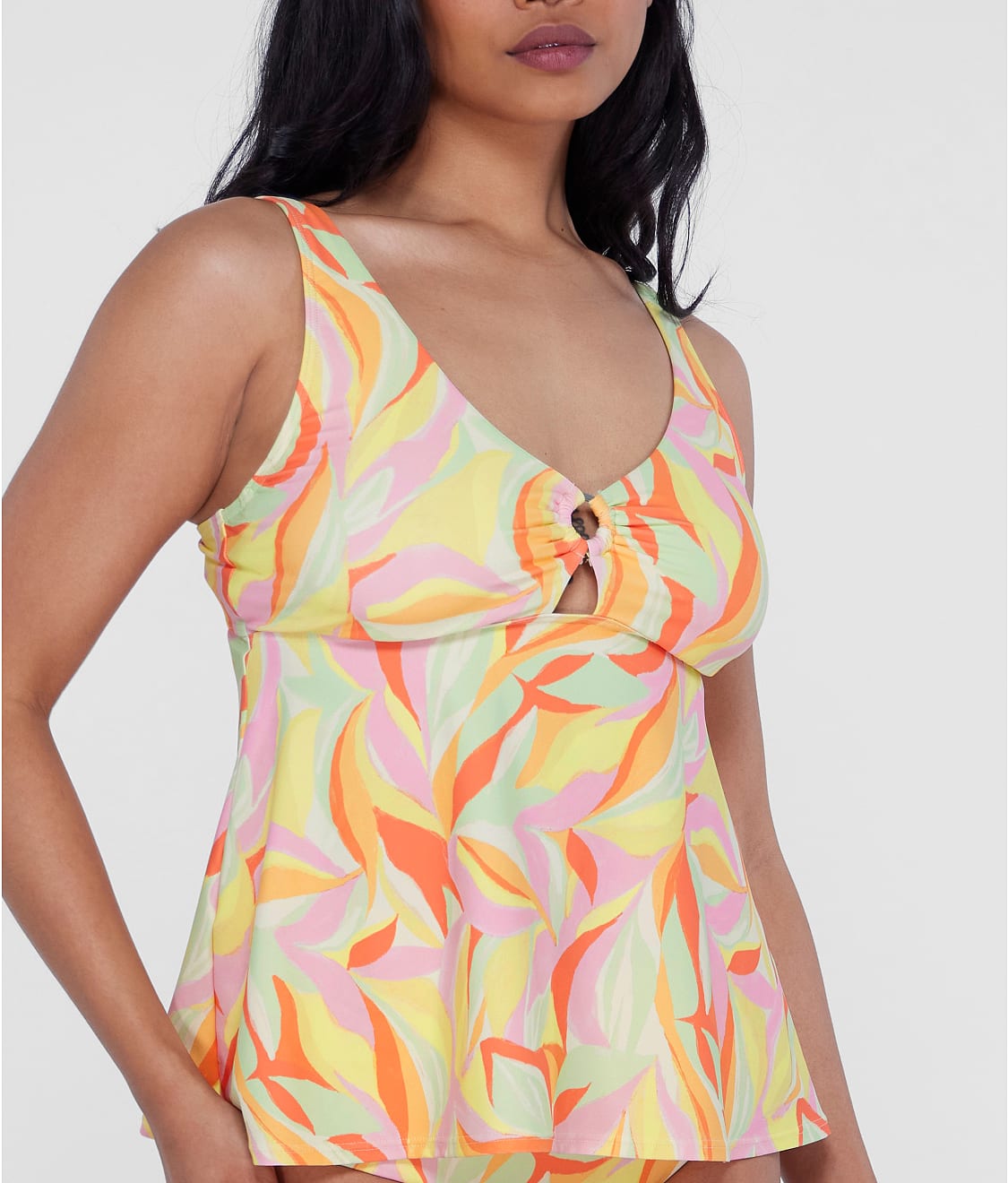 Ring-Front Underwire Tankini Top