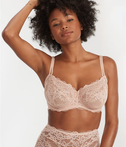 Lace Unlined Side Support Bra