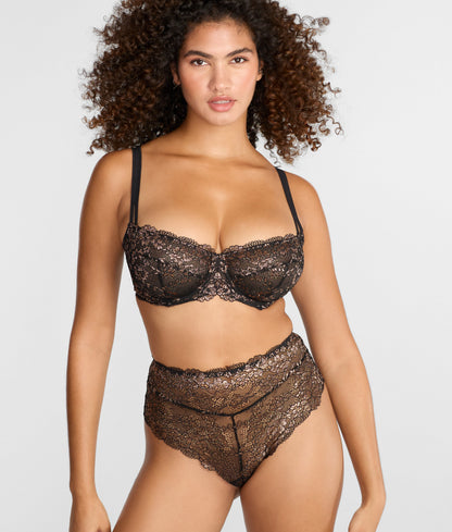 Lace Unlined Side Support Bra
