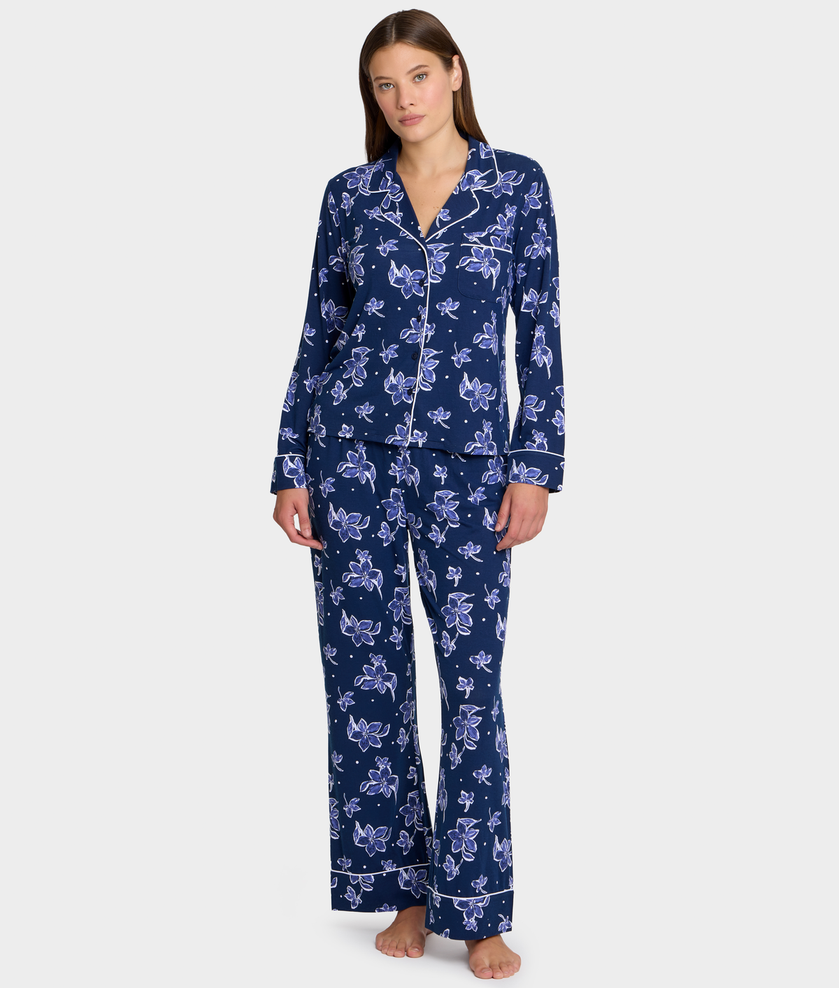 The Cooling Piped Pajama Set