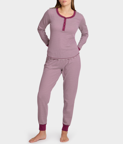 Her Stripe Henley PJ Set