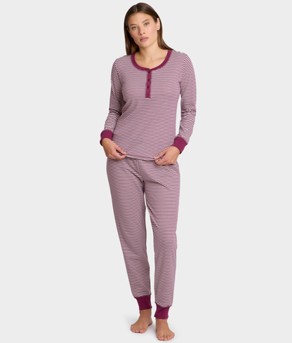 Her Stripe Henley PJ Set