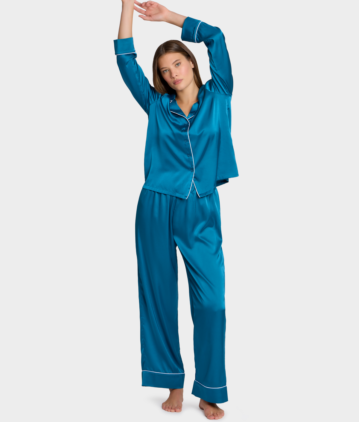 The Washed Satin Pajama Set