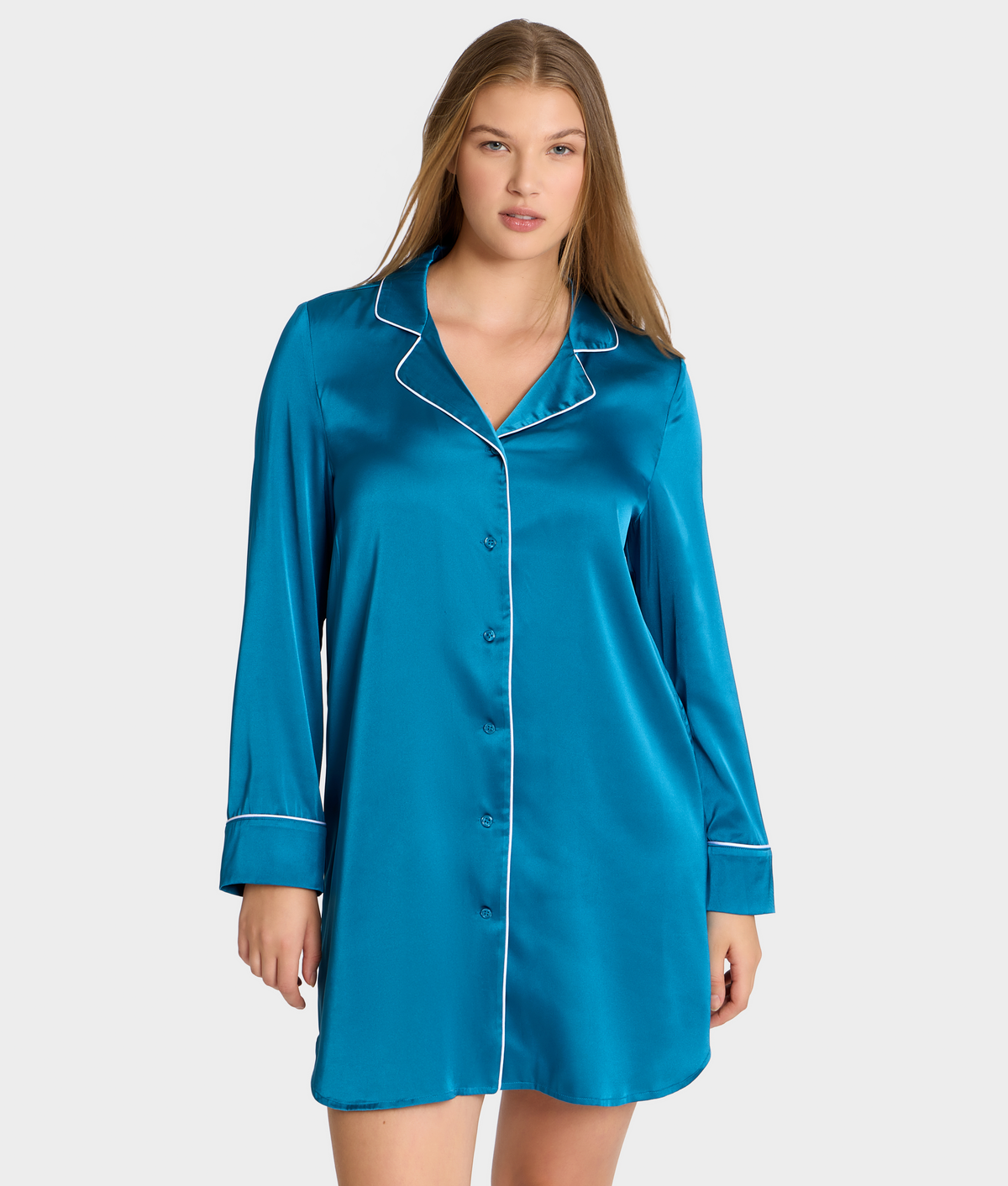 The Washed Satin Sleep Shirt