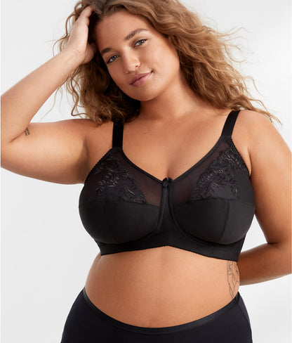 Embroidered Microfiber Wire-Free Bra
