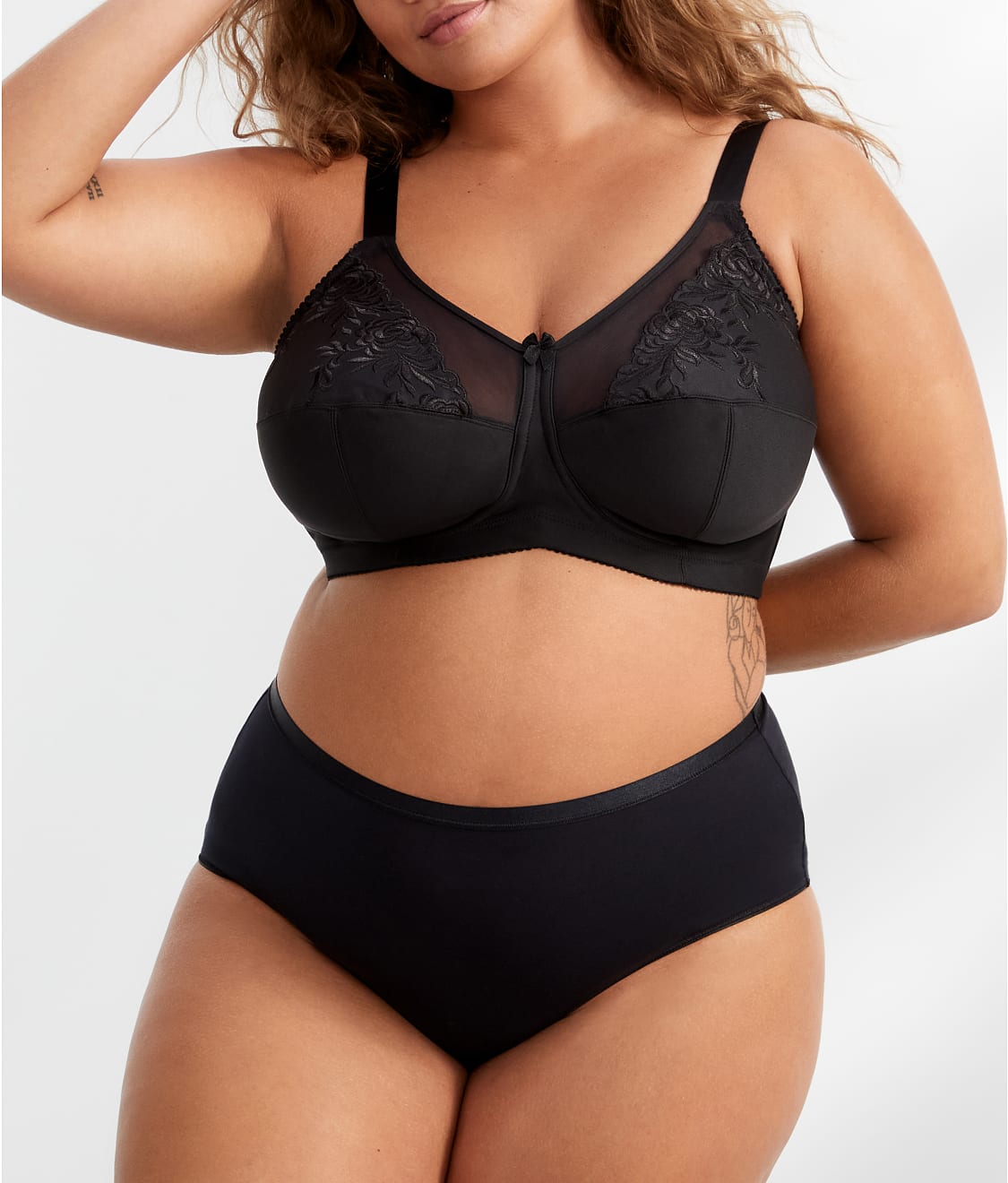 Embroidered Microfiber Wire-Free Bra