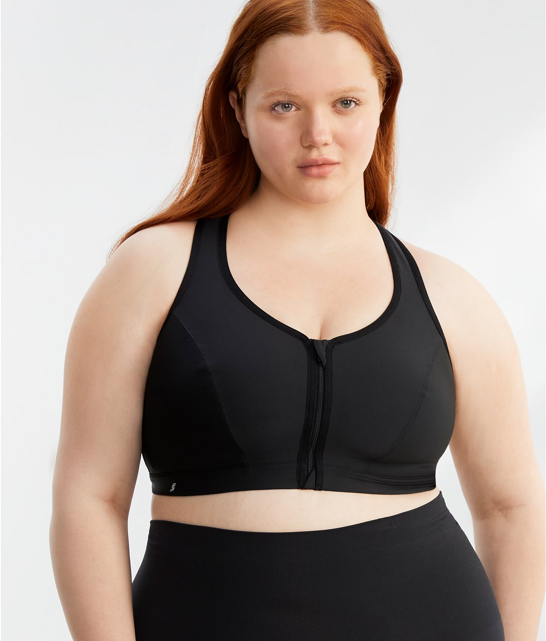 Zip-Up Front-Close Wire-Free Sports Bra