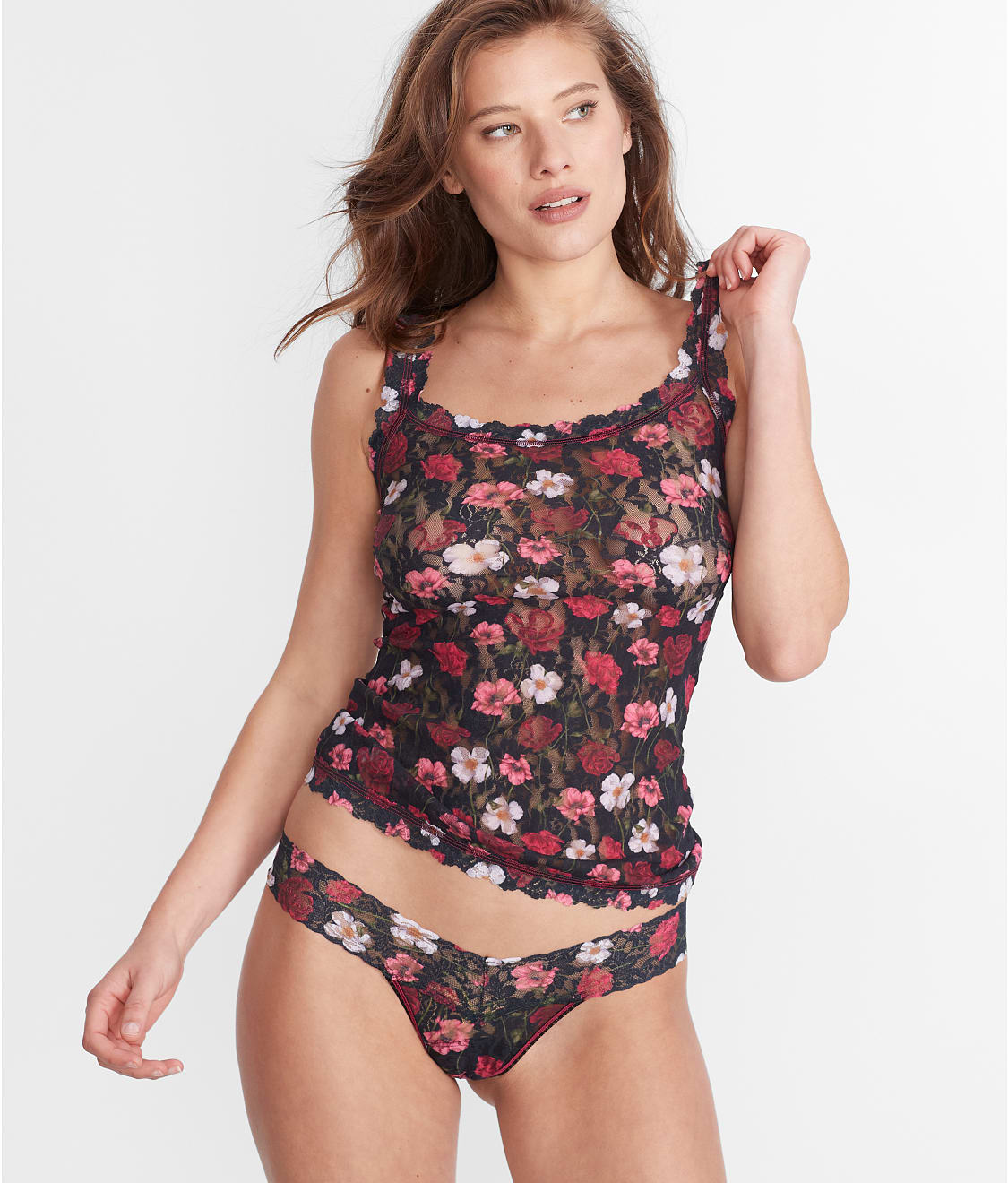 Signature Lace Low Rise Printed Thong