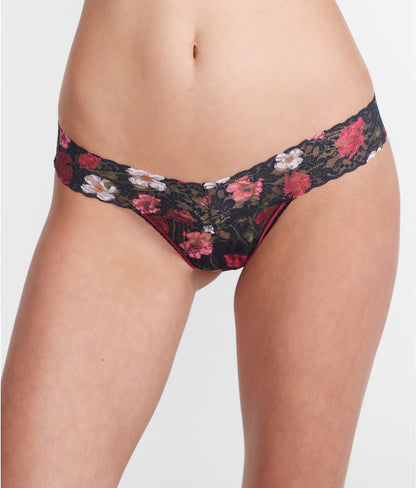 Signature Lace Low Rise Printed Thong