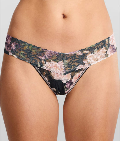 Signature Lace Low Rise Printed Thong