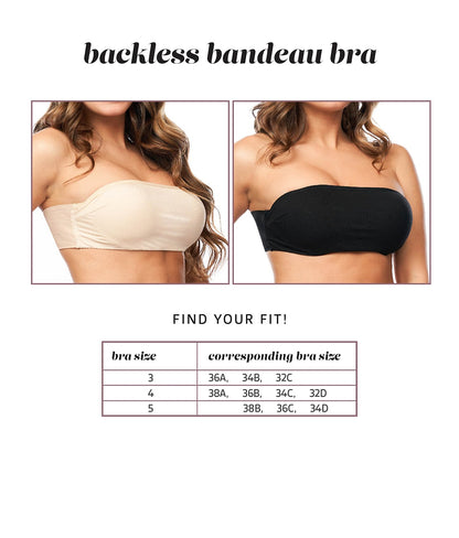 Backless Bandeau Wing Bra