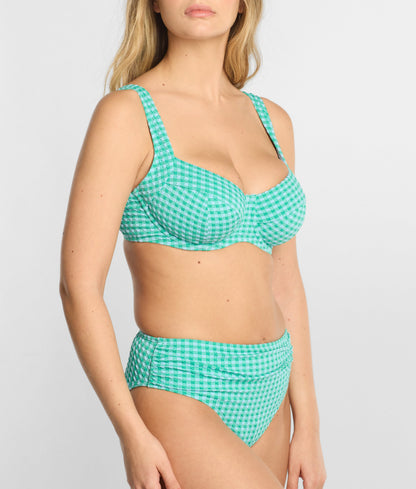 Gingham Olivia Underwire Balcony Bikini Top