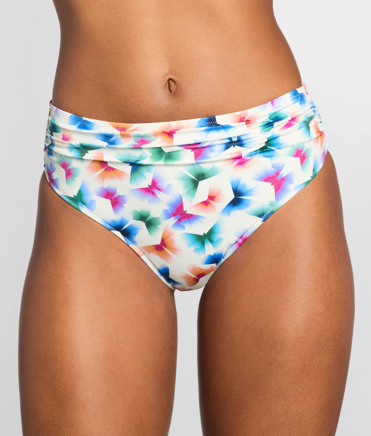 Flutter Ruched High Waist Bikini Bottom