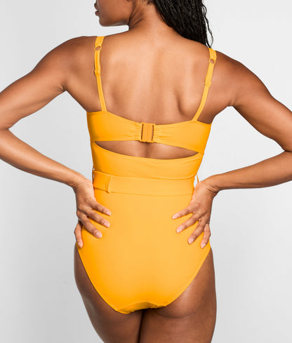 Serene Underwire Belted One-Piece Swimsuit