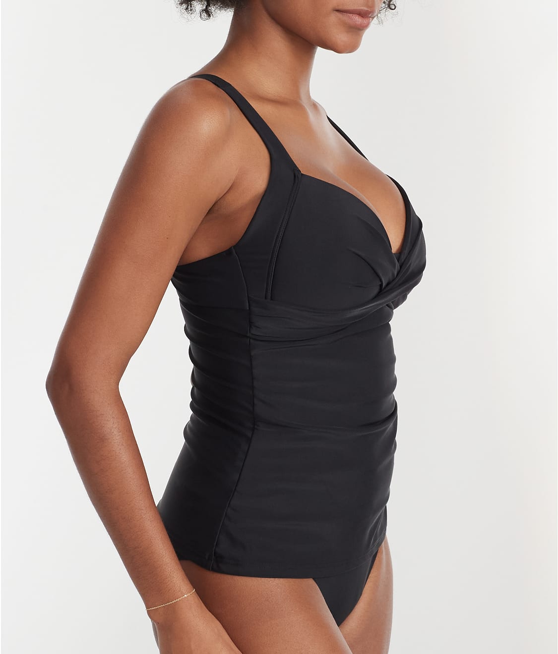 Space Twist Front Wire-Free Tankini Top