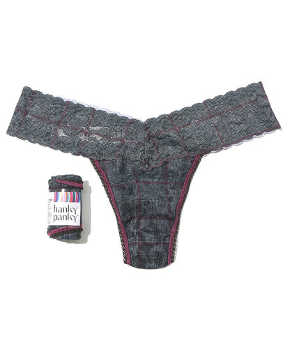Signature Lace Low Rise Printed Thong