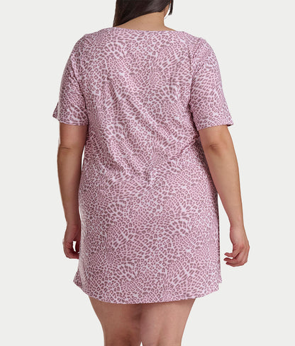 Plus Size Romantic Fields Elbow-Length Sleep Shirt