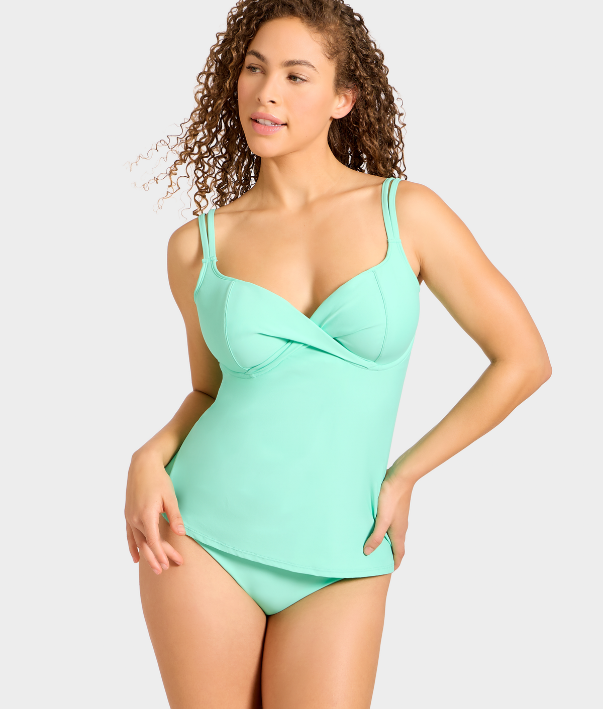 Underwire Wrap Tankini Top
