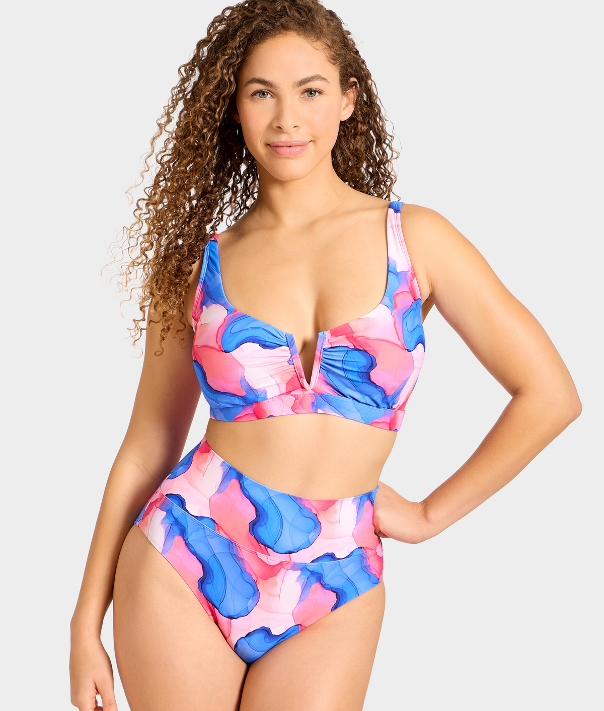 High-Waist Fold-Over Bikini Bottom